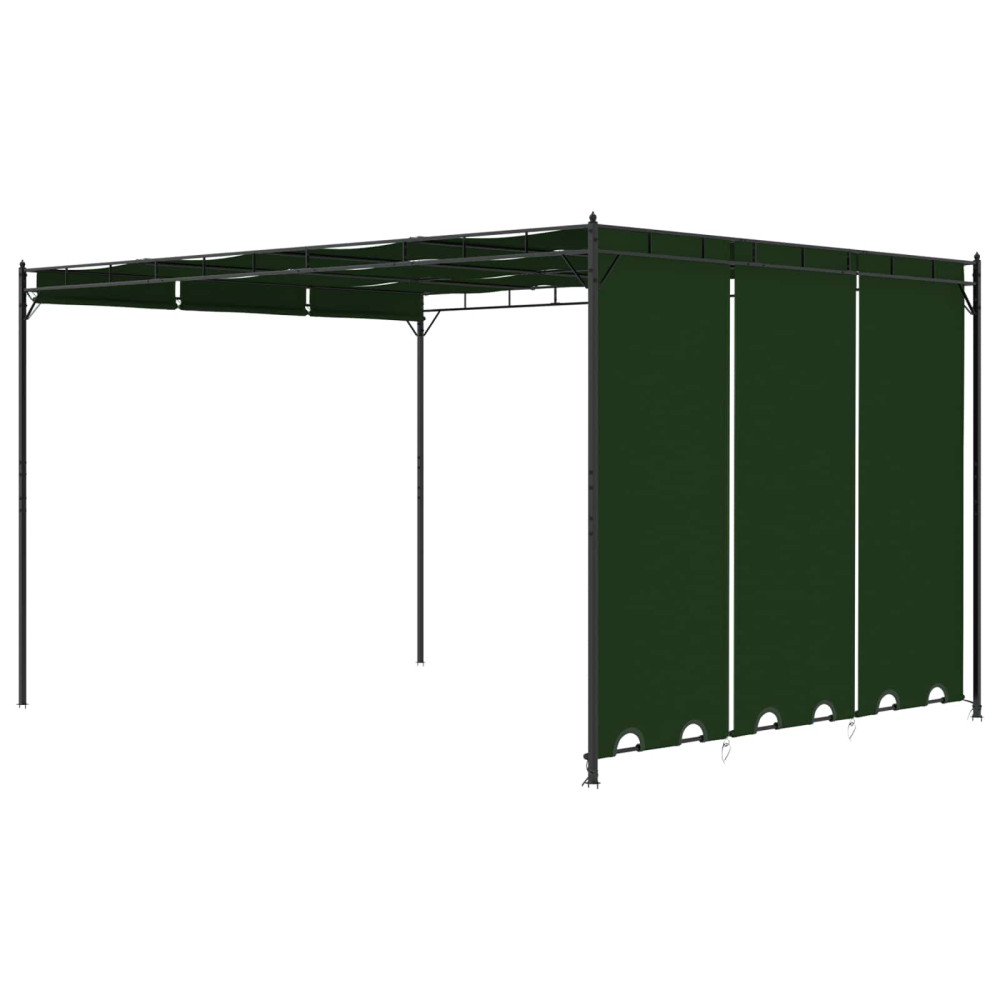 Produktbild för Paviljong 4 x 3 x 2,3 m Grön Polyester och Stål