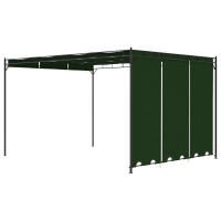 Produktbild för Paviljong 4 x 3 x 2,3 m Grön Polyester och Stål