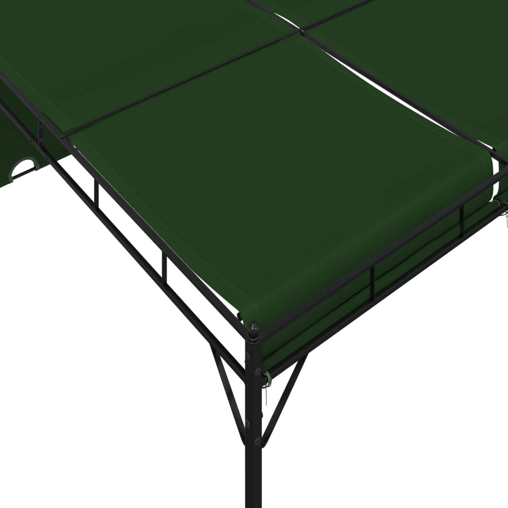 Produktbild för Paviljong 4 x 3 x 2,3 m Grön Polyester och Stål