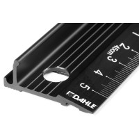 Produktbild för Dahle Schneidelineal 45 cm svart skärskydd halkskydd (76-106...