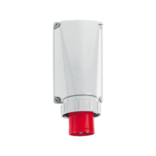 Solar Plus CEE väggdosa H6 400V 125A 5-pol, röd BxH: 160x260 mm, topp M...