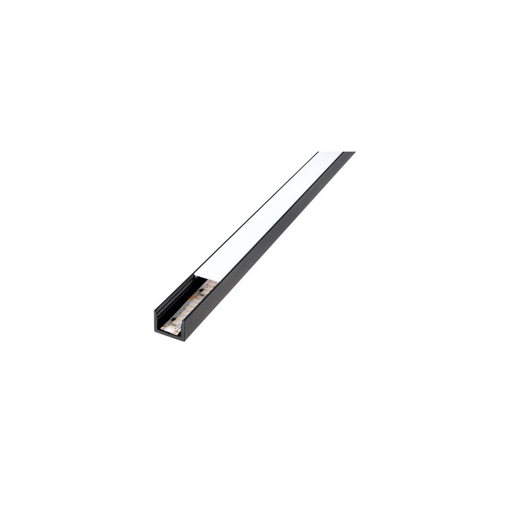 Produktbild för SG ARMATUREN StripLine 1,8 m svart profil med utan LED-strip...