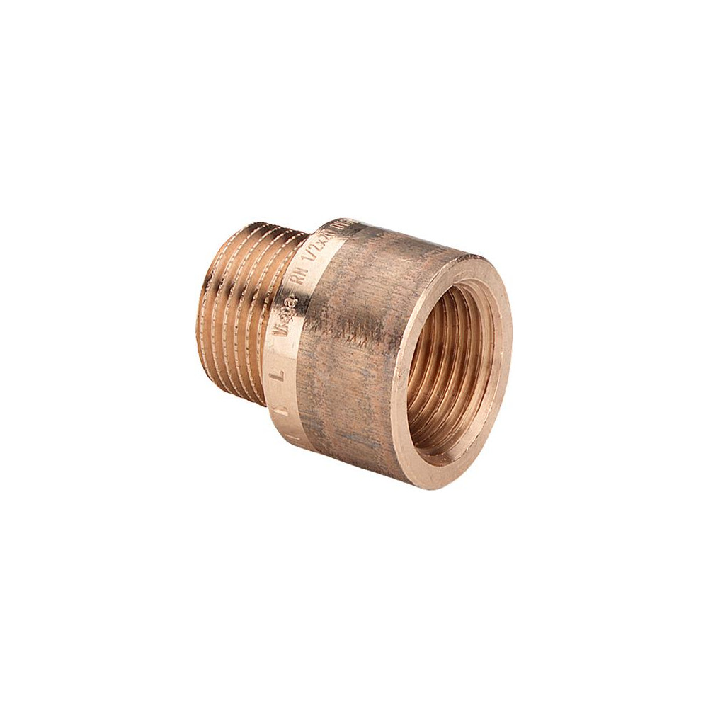 Produktbild för 1/2" x 20 mm rödgods silikonbrons kranadapter/haneforlängare