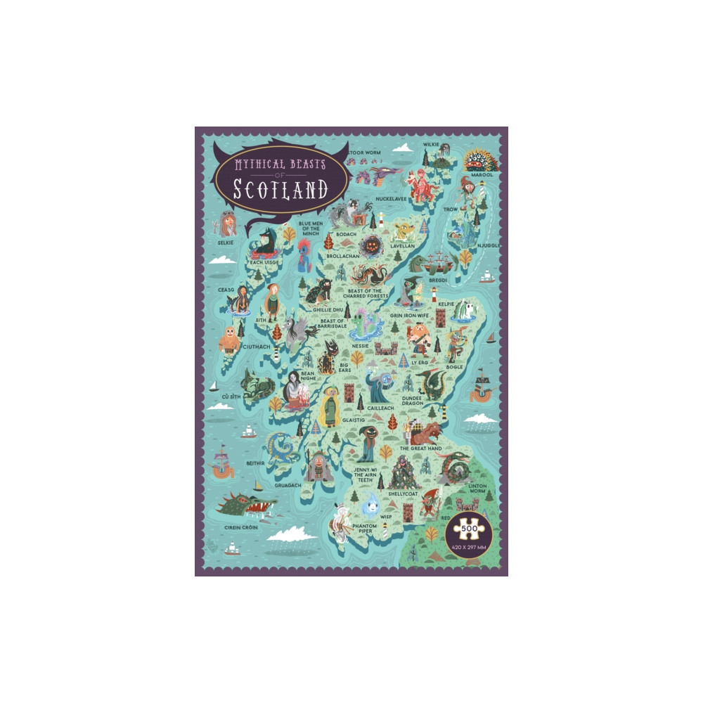 Produktbild för Mythical Beasts of Scotland Jigsaw (häftad, eng)