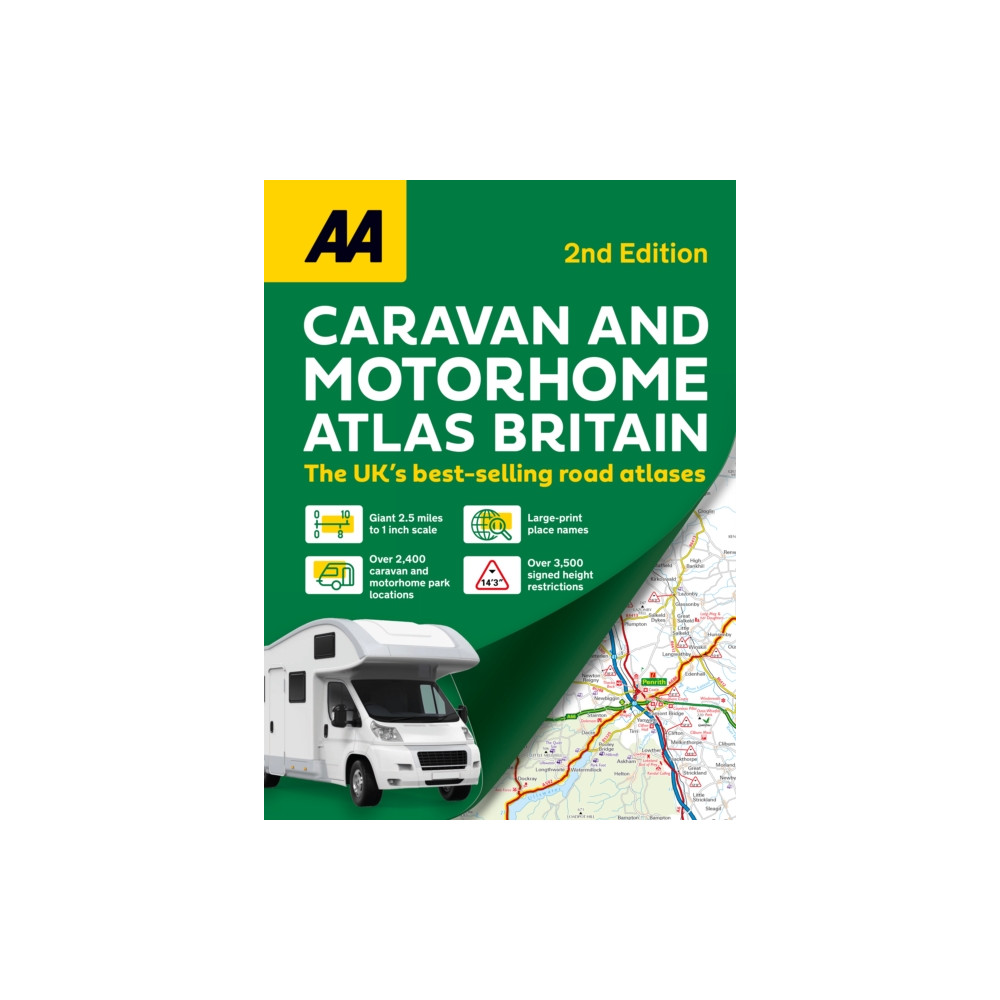 Produktbild för AA Caravan & Motorhome Atlas Britain (bok, spiral, eng)
