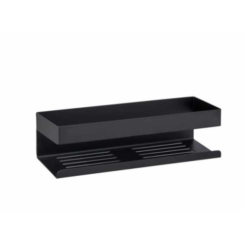 Solar Plus Väggshylla i rostfritt stål matt svart 30 x 10,5 x 8 cm (Tur...