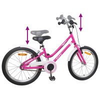 Produktbild för Barncykel 20 Tum för 6-11 år gamla Rosa Vit
