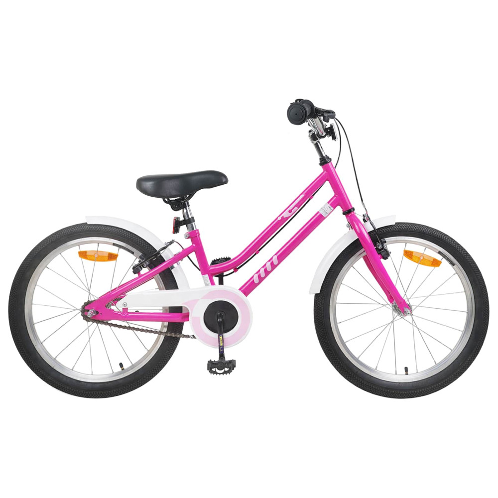 Produktbild för Barncykel 24 Tum för 8-12 år gamla Rosa Vit