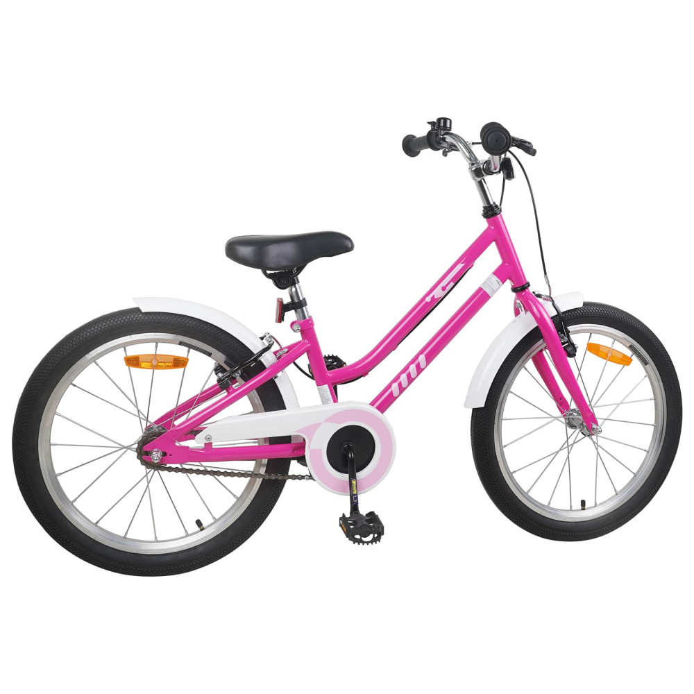 Produktbild för Barncykel 24 Tum för 8-12 år gamla Rosa Vit