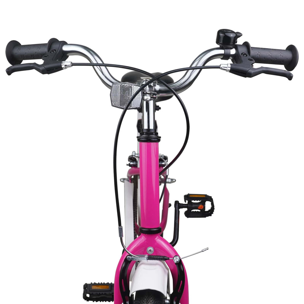 Produktbild för Barncykel 24 Tum för 8-12 år gamla Rosa Vit