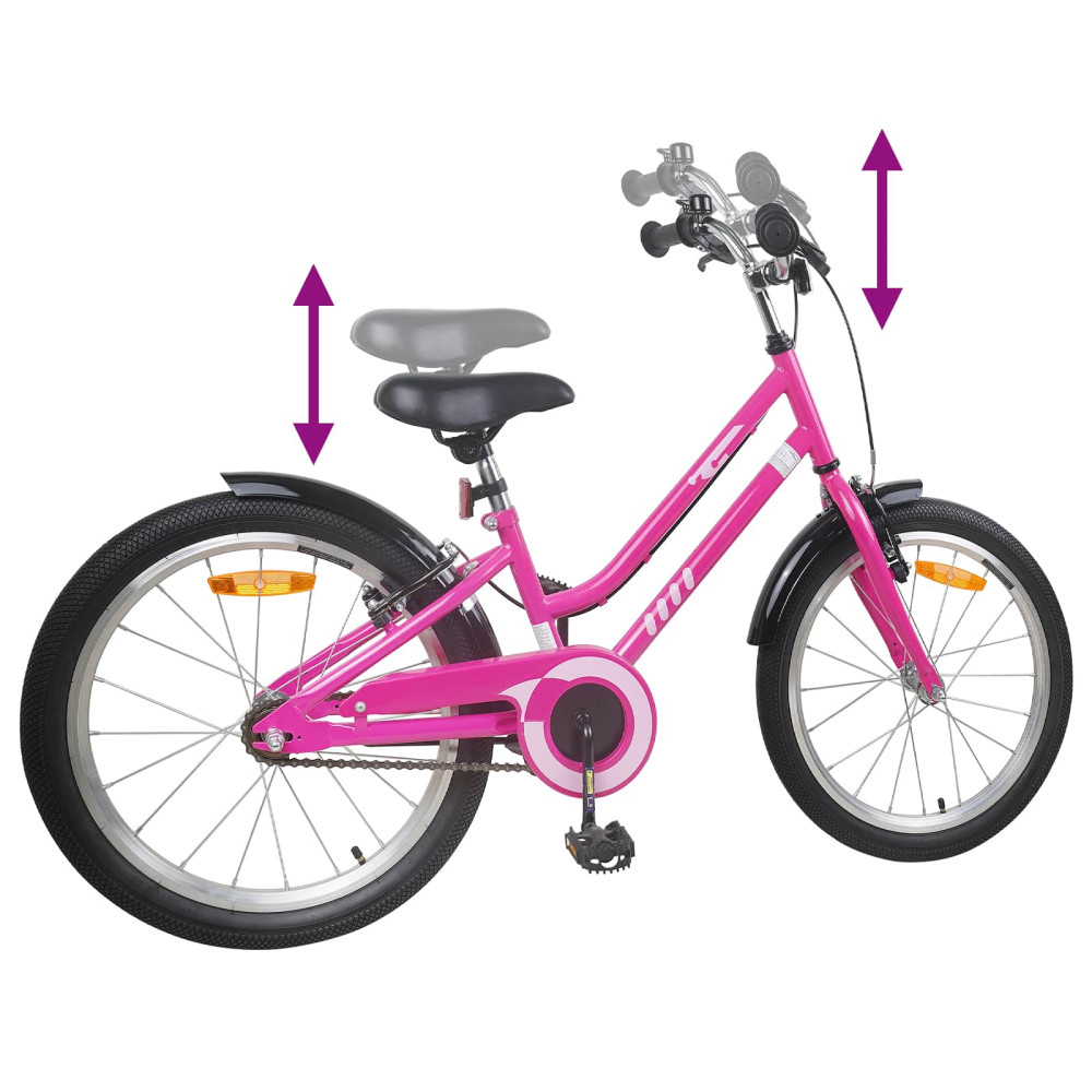 Produktbild för Barncykel 22 Tum för 7-12 år gamla Rosa Svart