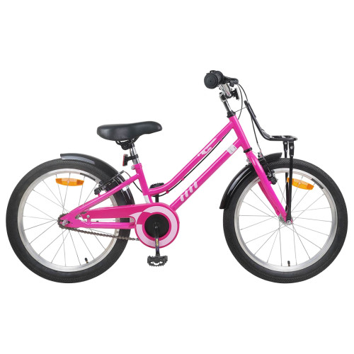 vidaXL Barncykel 20 Tum för 6-11 år gamla Rosa Svart - Cyklar