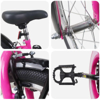 Produktbild för Barncykel 20 Tum för 6-11 år gamla Rosa Svart