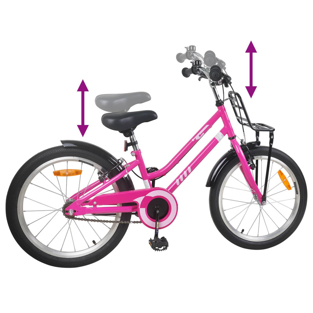 Produktbild för Barncykel 20 Tum för 6-11 år gamla Rosa Svart