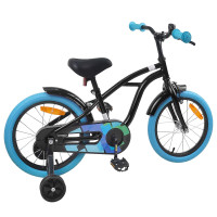 Produktbild för Barncykel 16 Tum för 4-6 år gamla Svart