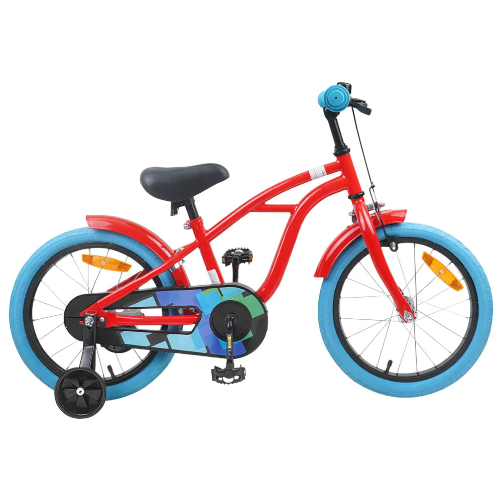 Produktbild för Barncykel 16 Tum för 4-6 år gamla Röd