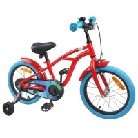 Produktbild för Barncykel 16 Tum för 4-6 år gamla Röd