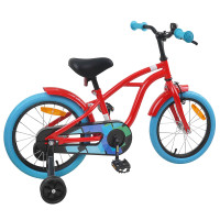 Produktbild för Barncykel 16 Tum för 4-6 år gamla Röd