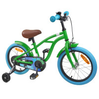 Produktbild för Barncykel 16 Tum för 4-6 år gamla Grön