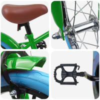 Produktbild för Barncykel 16 Tum för 4-6 år gamla Grön