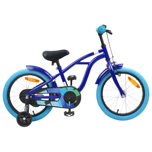 vidaXL Barncykel 16 Tum för 4-6 år gamla Mörkblå