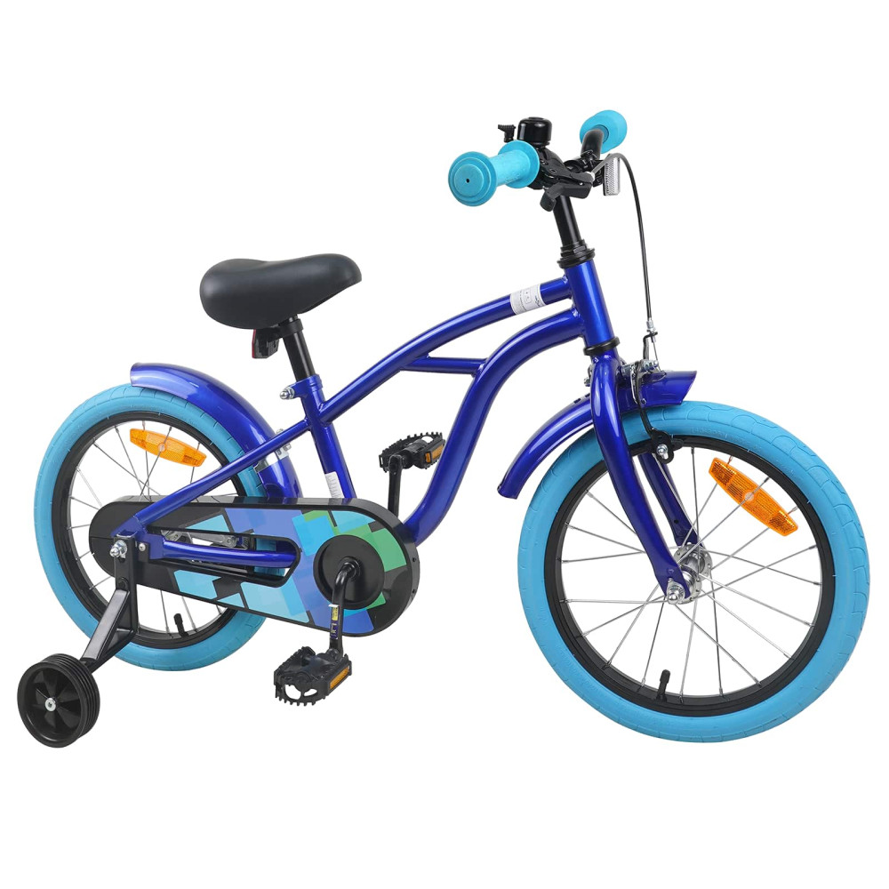 Produktbild för Barncykel 16 Tum för 4-6 år gamla Mörkblå