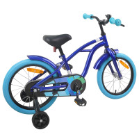 Produktbild för Barncykel 16 Tum för 4-6 år gamla Mörkblå