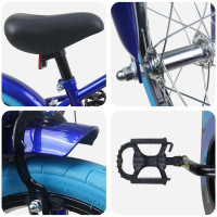 Produktbild för Barncykel 16 Tum för 4-6 år gamla Mörkblå
