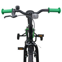 Produktbild för Barncykel 16 Tum för 4-6 år gamla Grön Svart