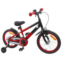 Produktbild för Barncykel 16 Tum för 4-6 år gamla Röd Svart
