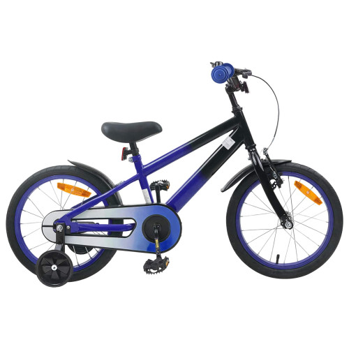 vidaXL Barncykel 16 Tum för 4-6 år gamla Blå Svart