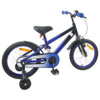 Produktbild för Barncykel 16 Tum för 4-6 år gamla Blå Svart