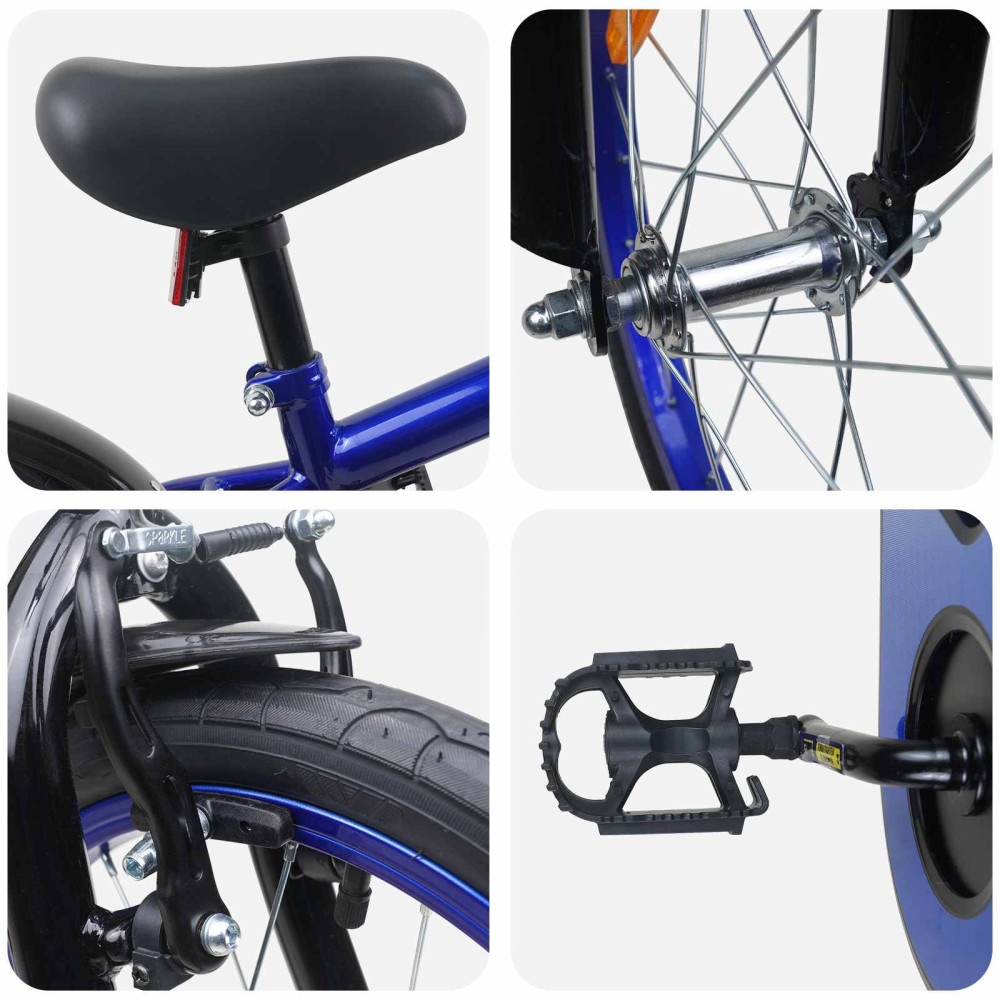 Produktbild för Barncykel 16 Tum för 4-6 år gamla Blå Svart
