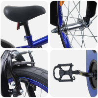 Produktbild för Barncykel 16 Tum för 4-6 år gamla Blå Svart