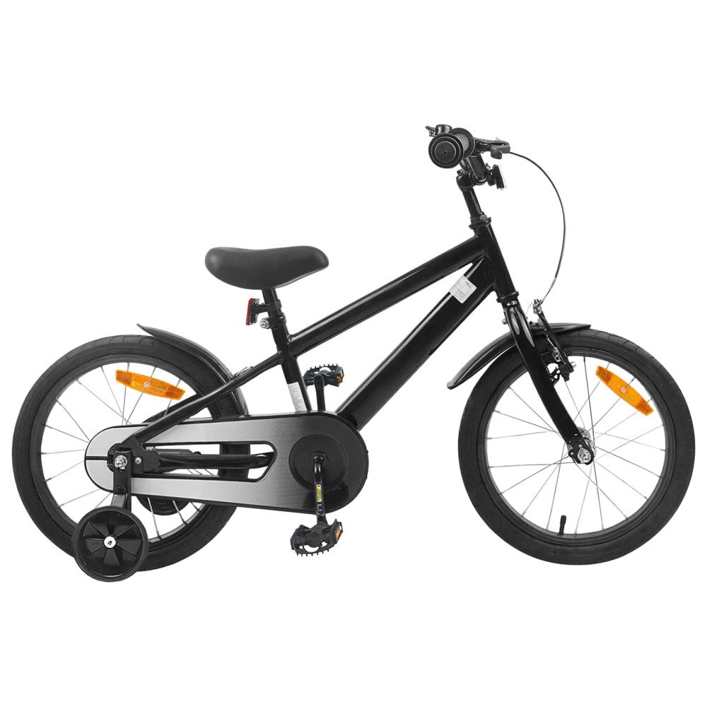 Produktbild för Barncykel 16 Tum för 4-6 år gamla Svart