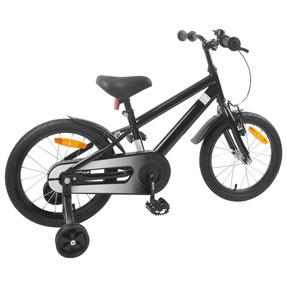 Produktbild för Barncykel 16 Tum för 4-6 år gamla Svart