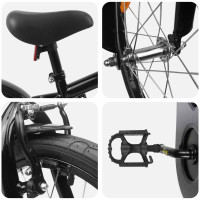 Produktbild för Barncykel 16 Tum för 4-6 år gamla Svart