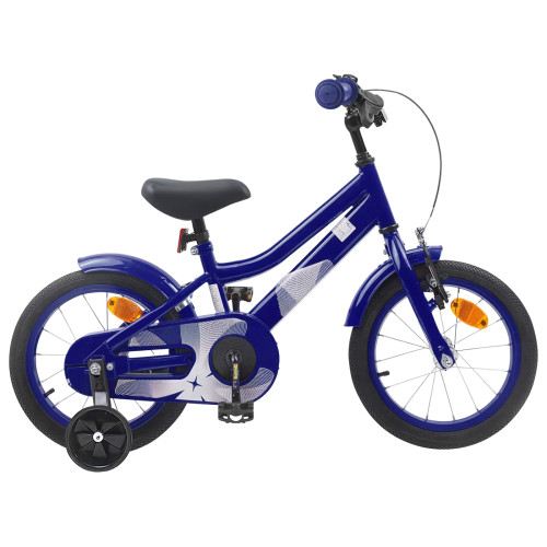 vidaXL Barncykel 14 Tum från 3-5 år gammal Mörkblå