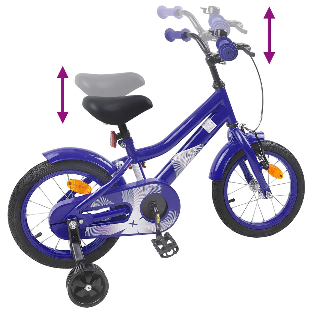 Produktbild för Barncykel 14 Tum från 3-5 år gammal Mörkblå