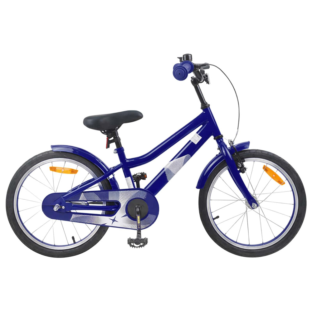 Produktbild för Barncykel 18 Tum för 5-7 år gamla Mörkblå