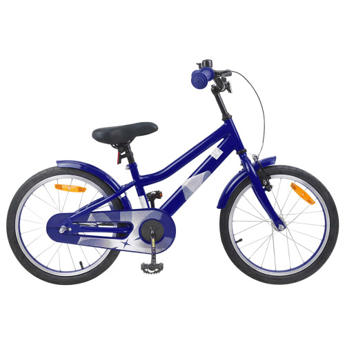vidaXL Barncykel 18 Tum för 5-7 år gamla Mörkblå
