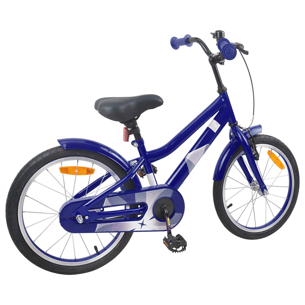 Produktbild för Barncykel 18 Tum för 5-7 år gamla Mörkblå