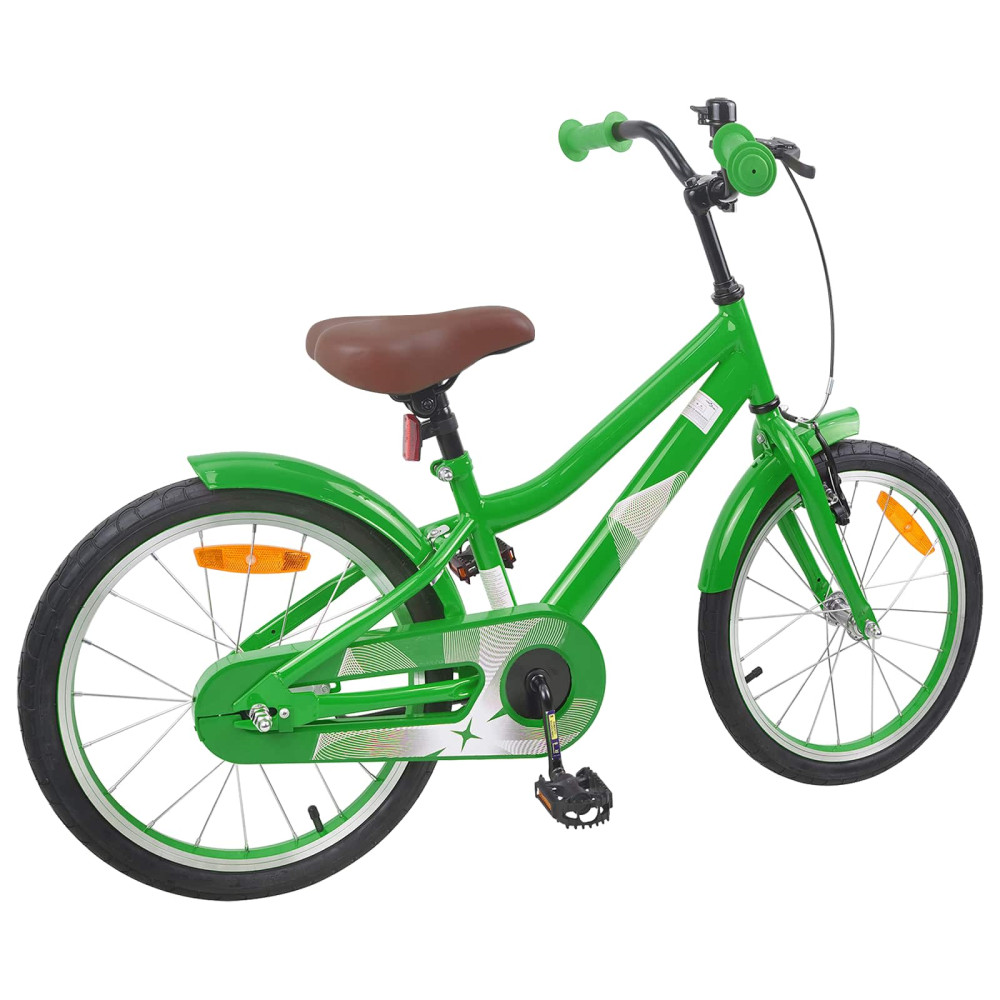 Produktbild för Barncykel 18 Tum för 5-7 år gamla Grön
