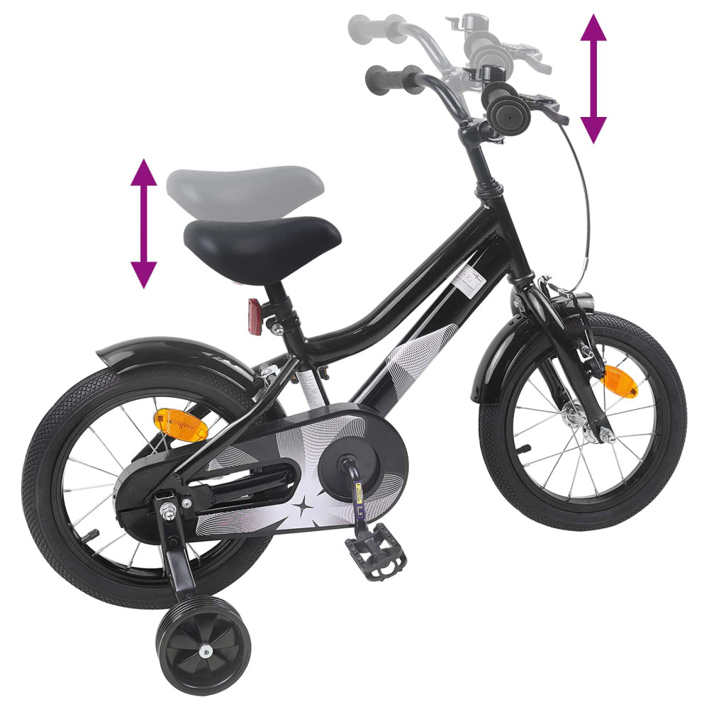 Produktbild för Barncykel 14 Tum från 3-5 år gammal Svart