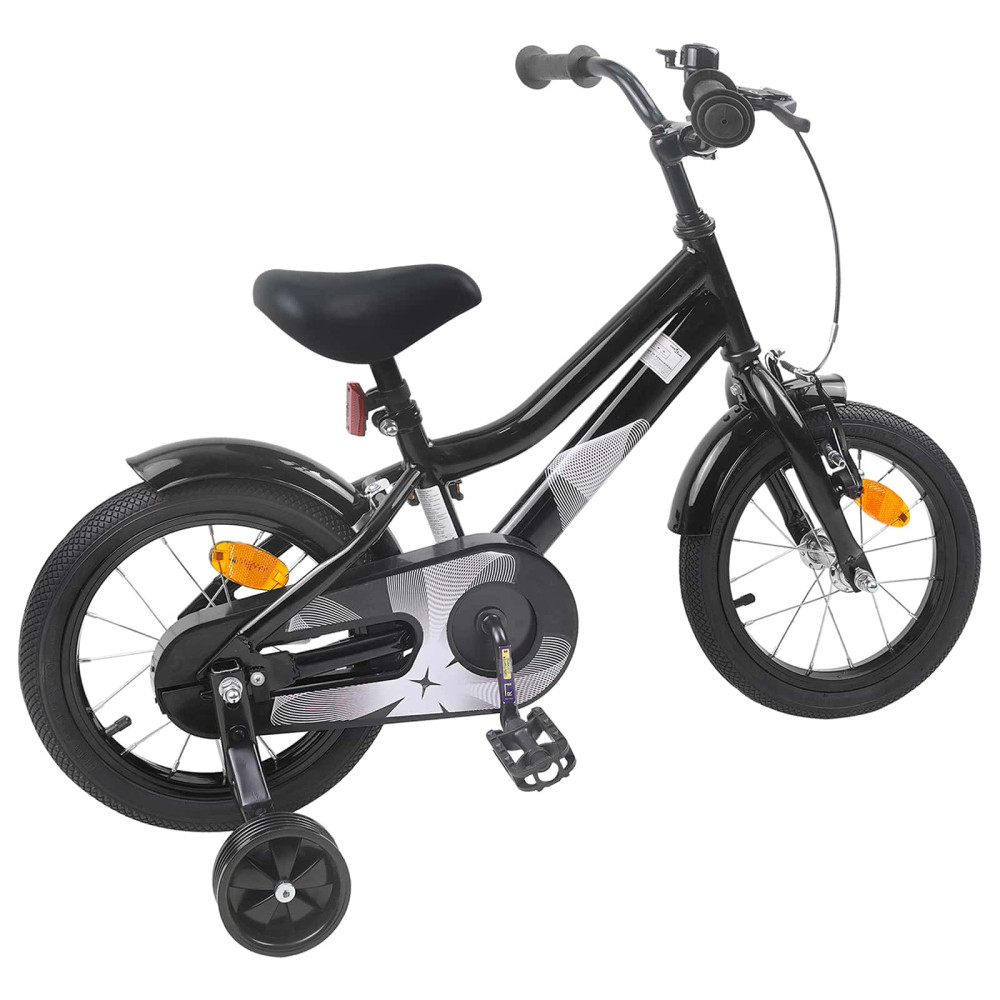 Produktbild för Barncykel 16 Tum för 4-6 år gamla Svart
