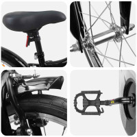 Produktbild för Barncykel 18 Tum för 5-7 år gamla Svart