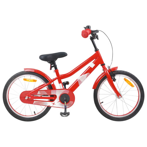 vidaXL Barncykel 18 Tum för 5-7 år gamla Röd