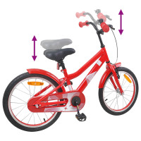 Produktbild för Barncykel 18 Tum för 5-7 år gamla Röd