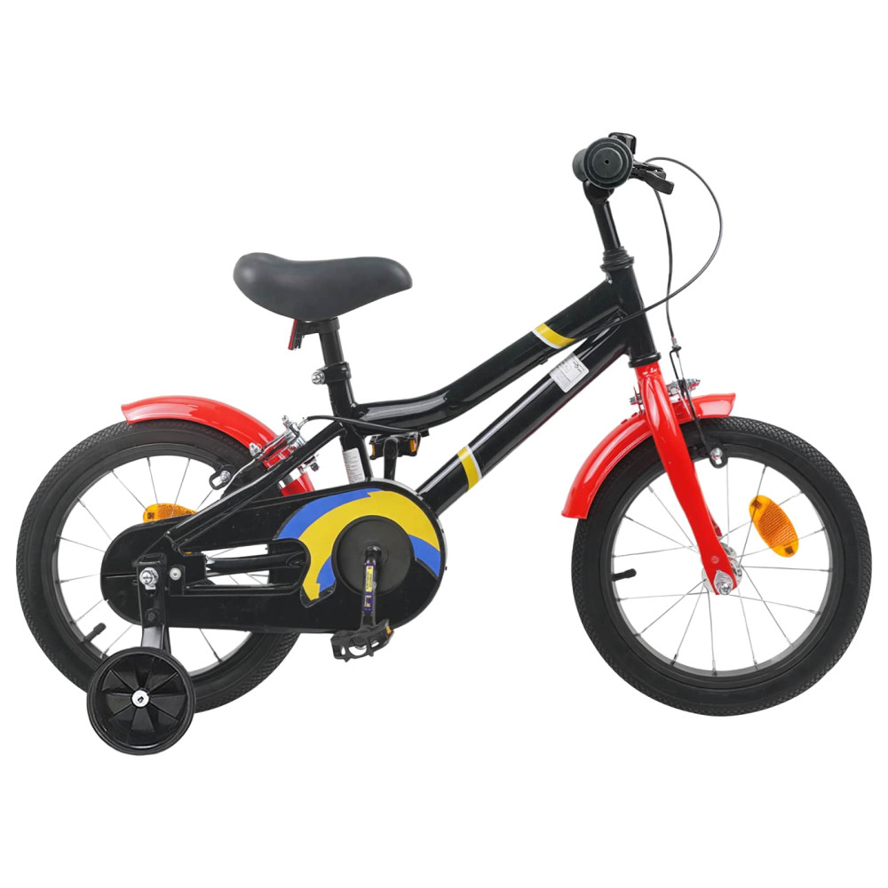 Produktbild för Barncykel 12 Tum för 2-4 åringar Svart röd