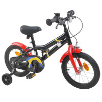 Produktbild för Barncykel 16 Tum för 4-6 år gamla Svart röd